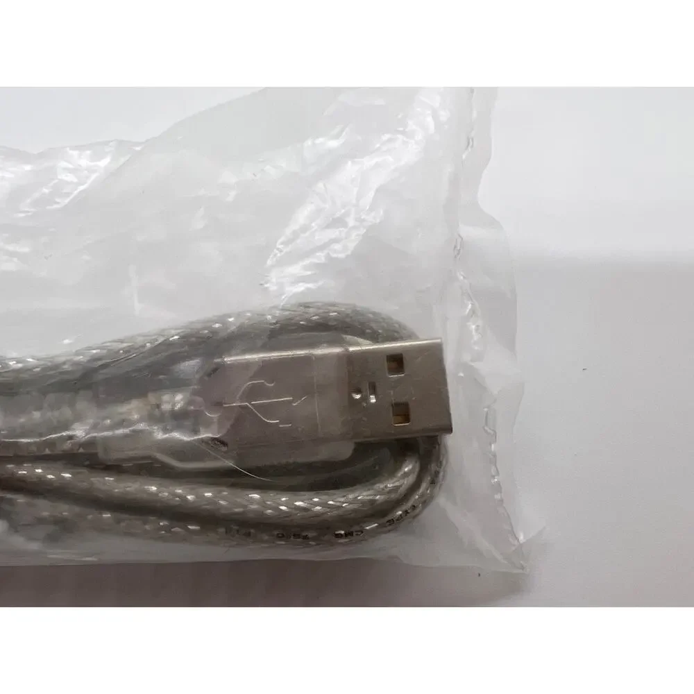 USB Male Female Cord Extender 2ft Silver Braided C620-370020-A New In Sealed Bag
